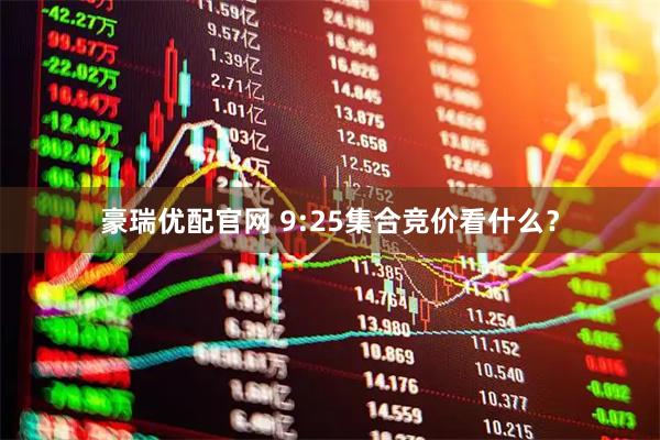 豪瑞优配官网 9:25集合竞价看什么？